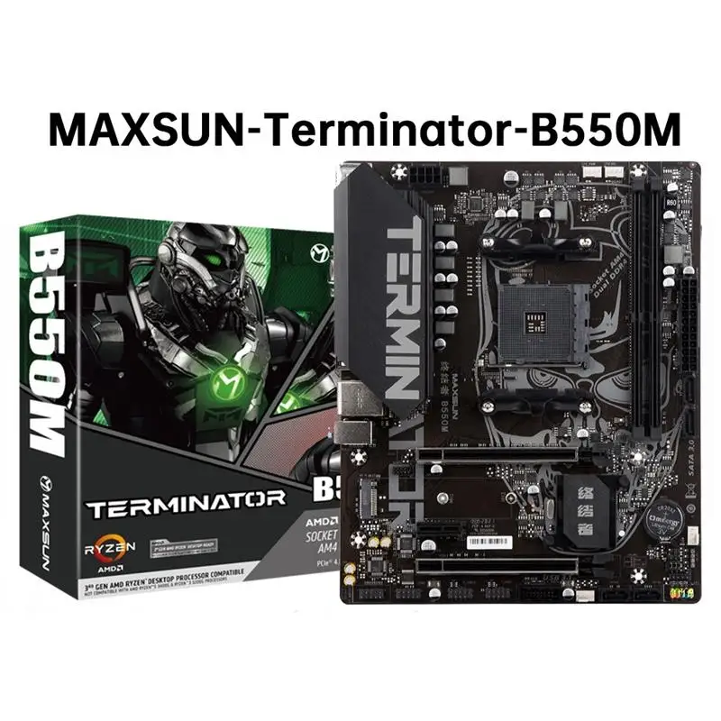 Top Terminator AMD B550M Motherboard Dual Channel DDR4 USB3.1PCIE 4.0 AM4 Supports Ryzen 4000/5000 (5600/5600G/5700X/5700X3D)