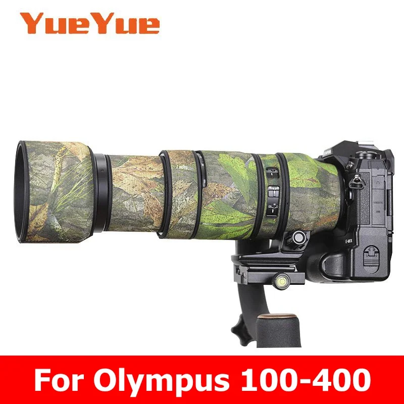 For Olympus 100-400 Camouflage Coat Waterproof Rain Cover Lens Protective Case Cloth M.ZUIKO DIGITAL ED 100-400mm F5.0-6.3 IS