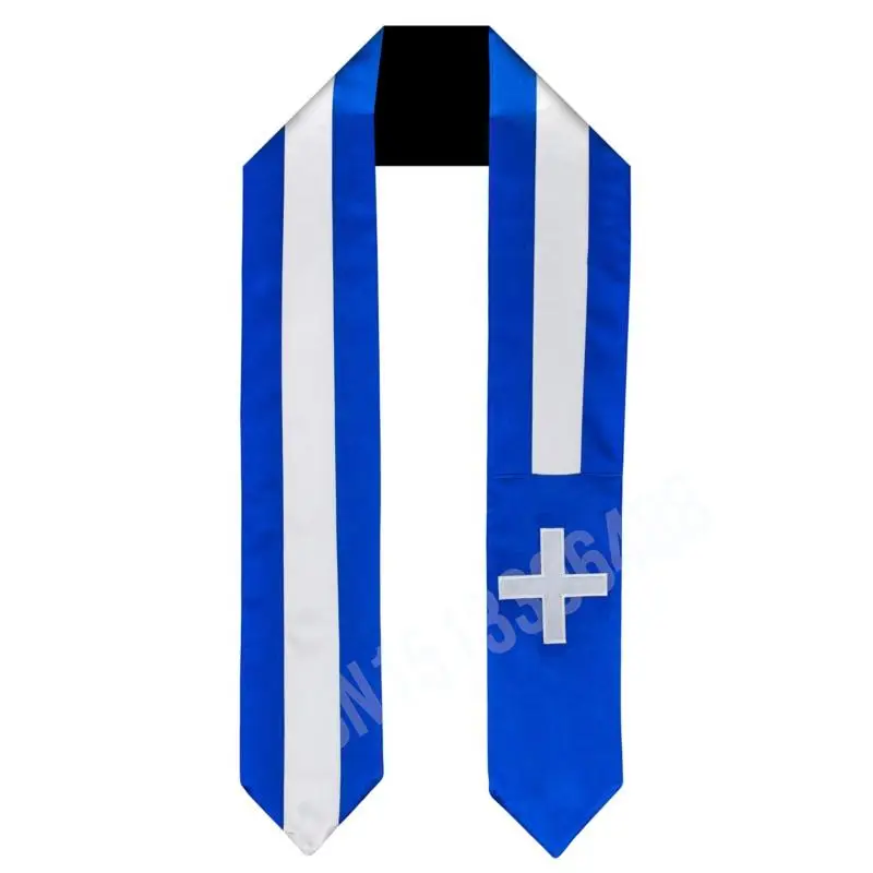 

Шарф с греческим флагом, топ с принтом, выпускной пояс, палантин, аксессуар для международной учебы за рубежом для взрослых, унисекс, вечерние аксессуары