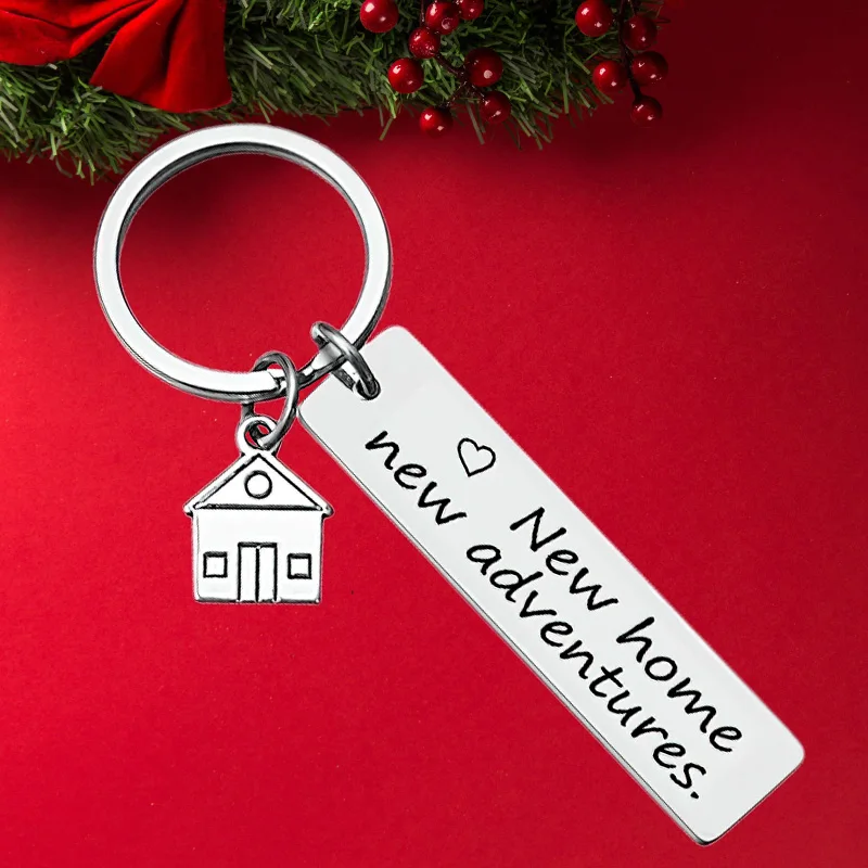 Hot New Home New Adventures Keychain Pendant  House Warming Presents Key Chains Keyrings Housewarming Gifts
