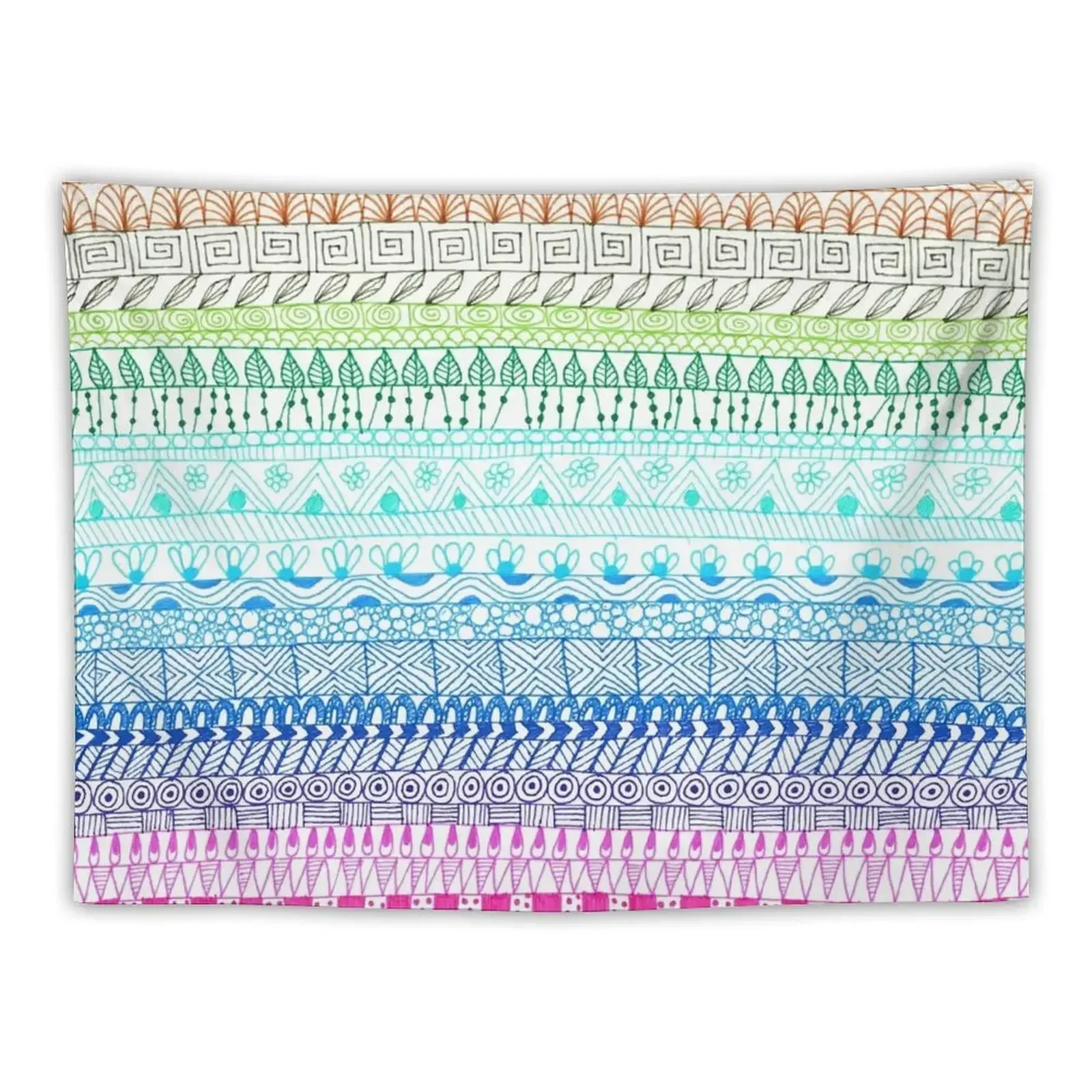 

Rainbow Doodle Stripes Tapestry Aesthetic Room Decoration Room Decorations Aesthetic Tapestry