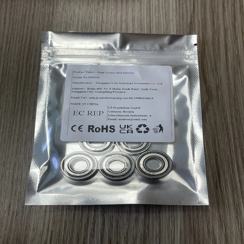 

10PCS S698ZZ 8X19X6mm ABEC-7 Stainless Steel Ball Bearing High Precision Shielded AISI440C