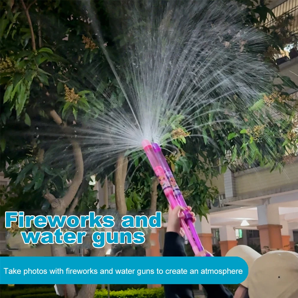 Fuochi d'artificio Pistola ad acqua Giocattolo da combattimento con acqua da spiaggia Tubo di grande capacità Giocattolo ad acqua per esterni Giocattolo con irrigatore estraibile per feste in piscina