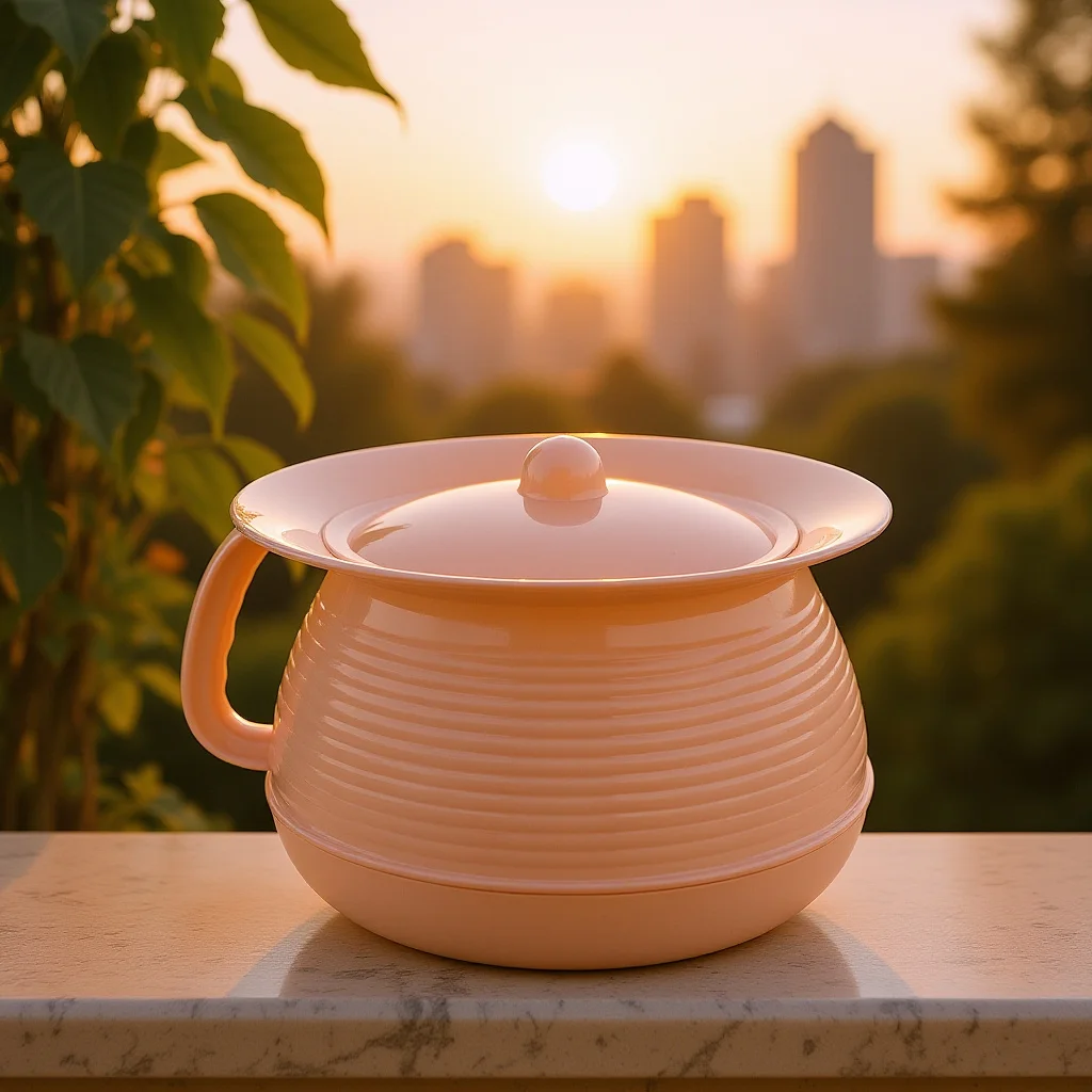 قعادة مبولة محمولة باللون الوردي للأطفال والكبار، سهلة التنظيف مع غطاء، تصميم متين للسفر بالسيارة والتخييم المنزلية #6