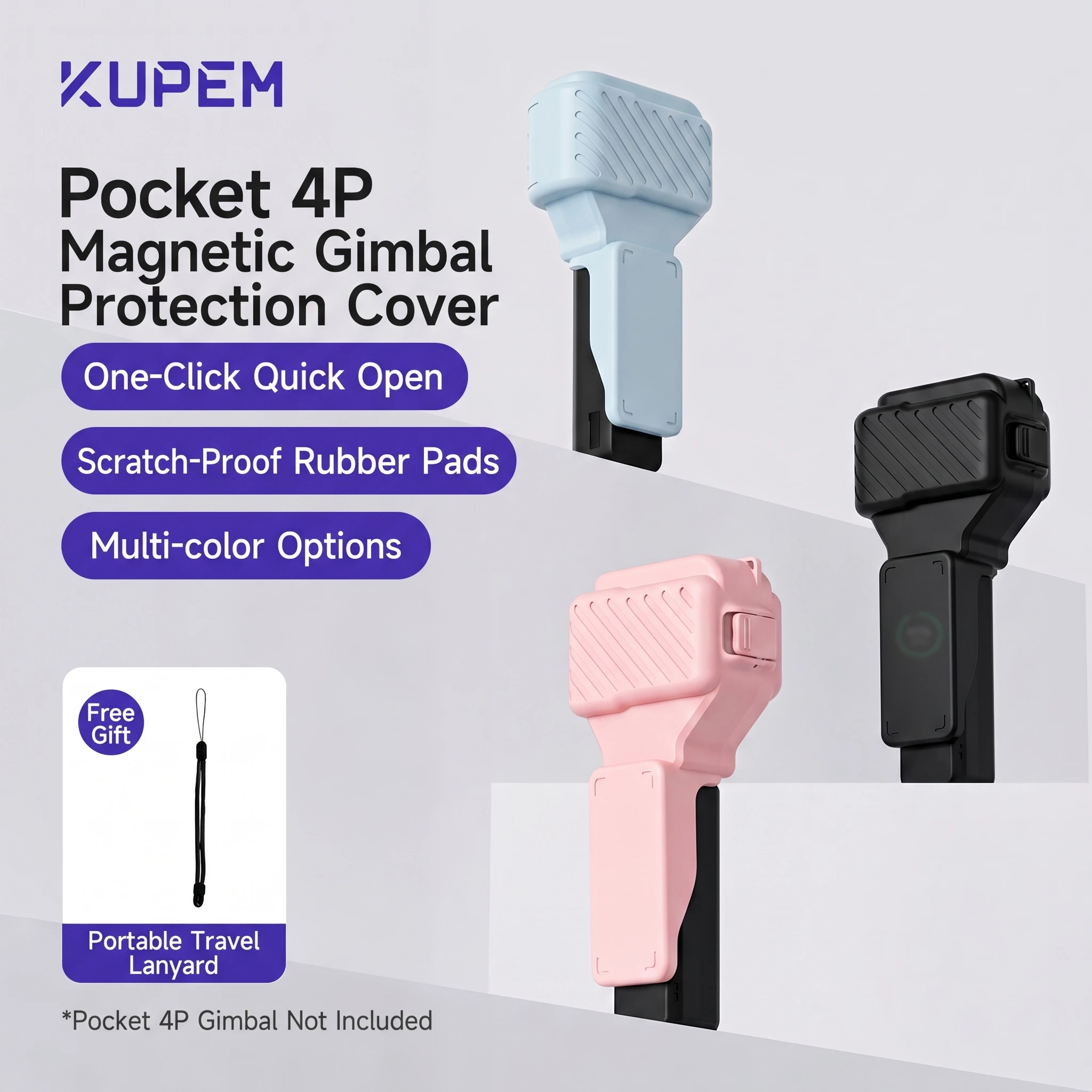 Magnetic Gimbal Protection Cover For Pocket 4P One-Click Quick Open Easy-Use Scratch-Proof Guard Case Accessories