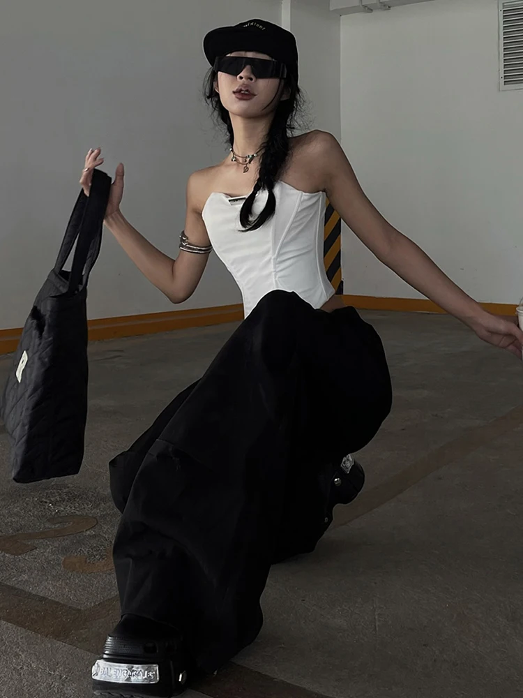 غريب سنور Y2K مشد القمم المرأة غير النظامية هيم رسالة نحيل مثير 2025 الصيف الاتجاه شيك هوتي الكلاسيكية بسيطة نحيل الشارع الشهير #2