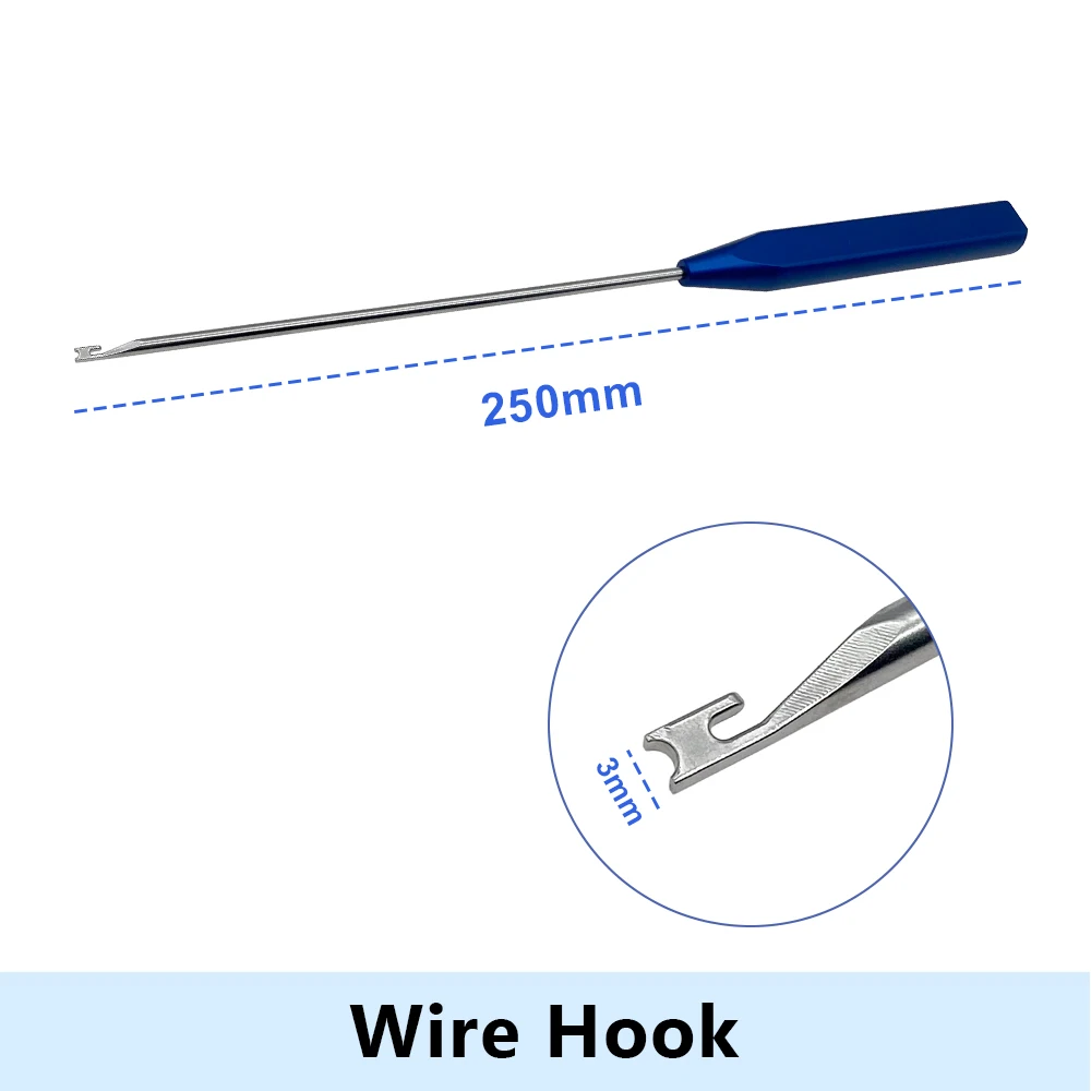 Imagem -06 - Sutura Fio Gancho Reconstrução e Reparação Linha Artiroscópio Instrumento Ortopédico Passe Aço Inoxidável