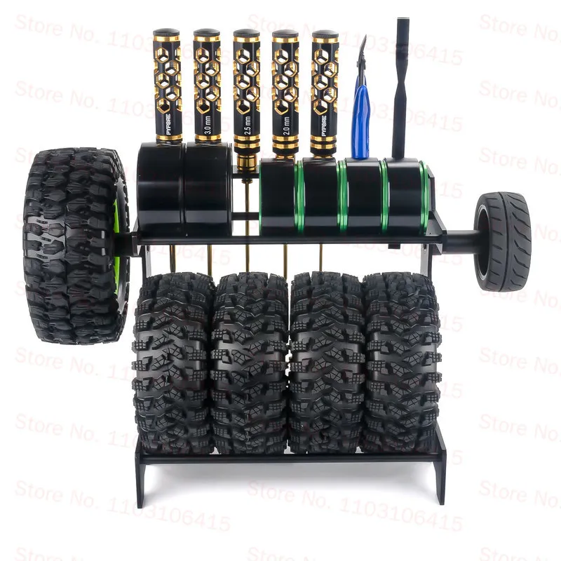 PYFORE RC Crawler Tire Dynamic Balancing Stand Aluminum Alloy Multifunctional Tool Storage Rack For RC Climbing Car Wheel Repair