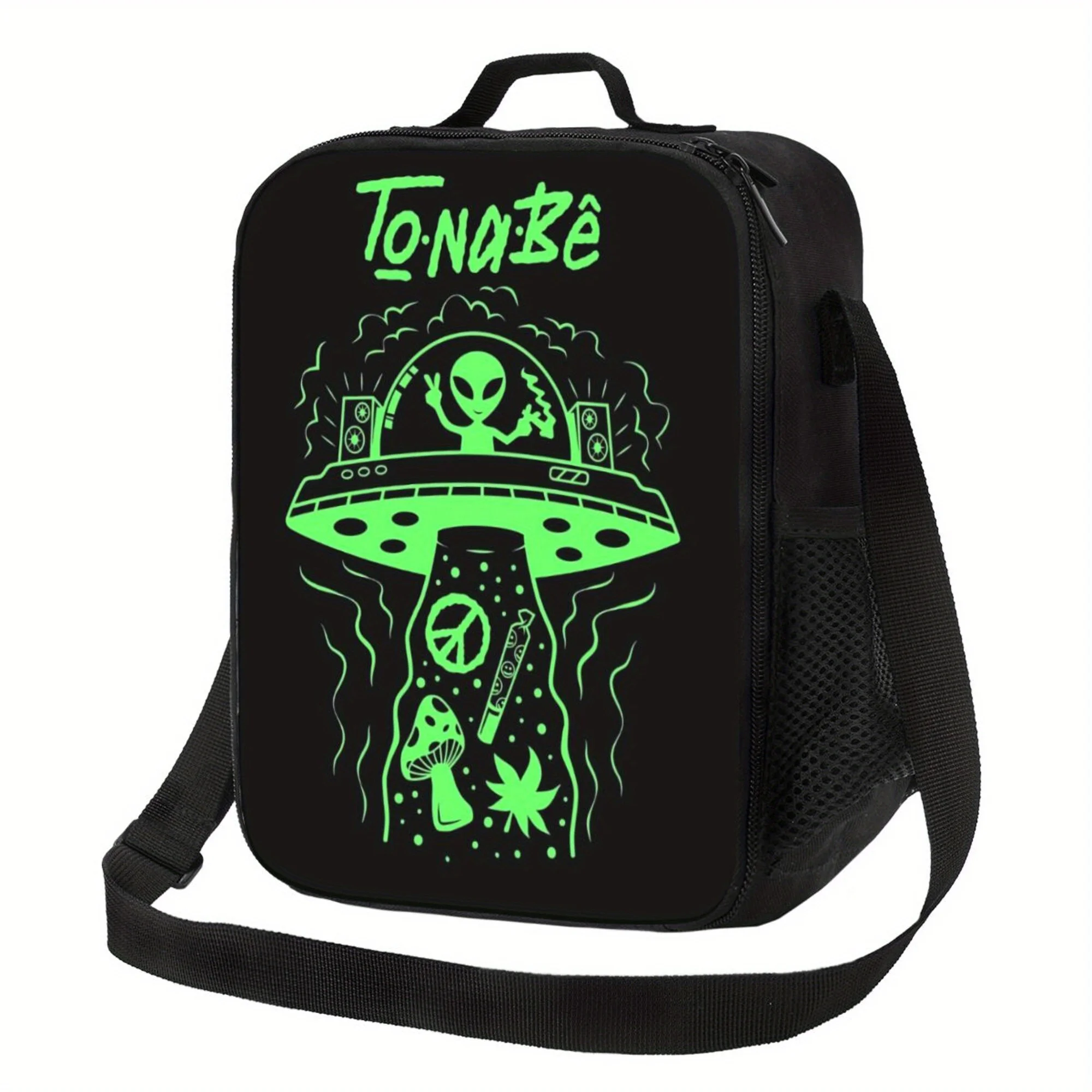 

1pc Alien Pattern, Portable Reusable Cooler Bag, Insulated Lunch Bag, Essential for Camping Picnic Beach, Suitable for Home