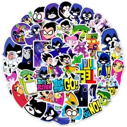 50Pcs Cartoon Teen Titans Go Stickers DIY Stickers Scrapbooking Phone Luggage Skateboard Decorative Waterproof Graffiti Decals