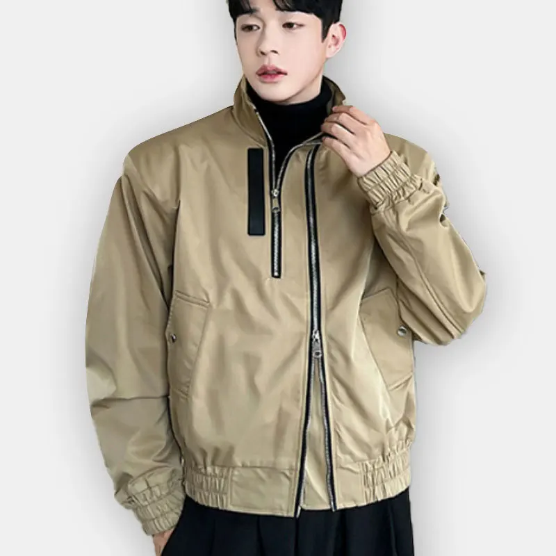 

Korean Mens Casual Lightweight Jacket Softshell Flight Bomber Jacket Varsity Windbreaker Mens Designer Clothes Loose Fit Coats