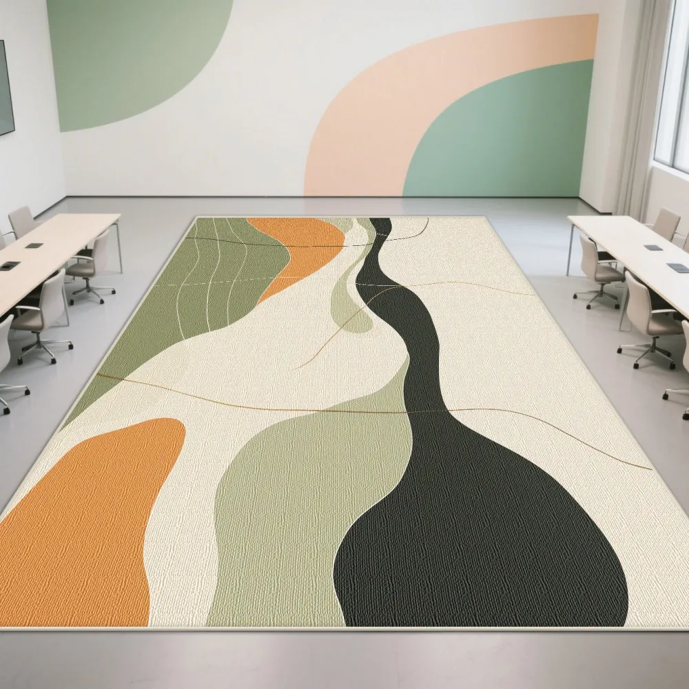 VIKAMA الفن التجريدي تصميم السجاد غرفة المعيشة دراسة الحديثة بسيطة كبيرة الحجم عدم الانزلاق ارتداء مقاومة السجاد ديكور المنزل