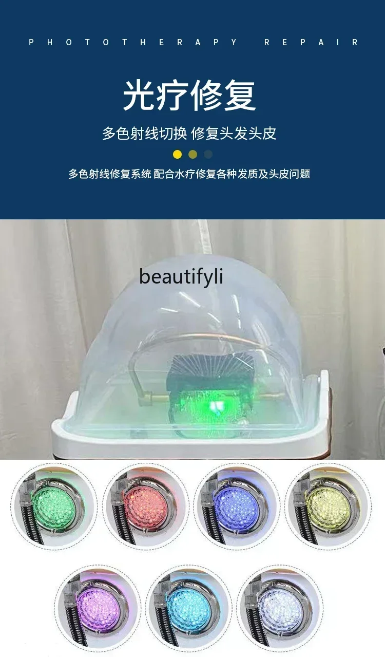 Constant Temperature Water Circulation Shampoo Chair Barber Shop for Hair Salon Beauty Massage Fumigation Head Therapy Luxury