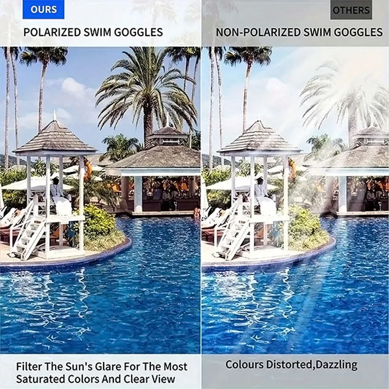 Outdoor Swimming Goggles Anti-Fog Wide View Scuba Diving Swimming Glasses with Earplugs for Adult Youth Water Diving Goggles