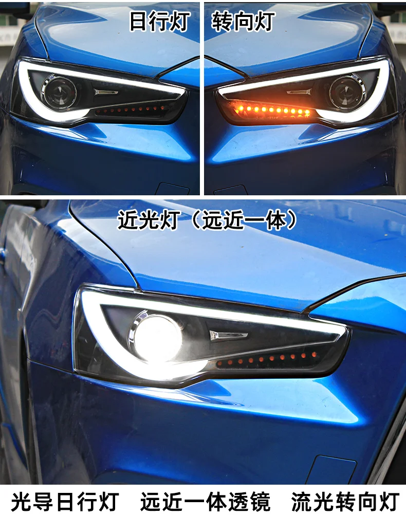 Auto 2008 ~ 2016y Car Styling LED DRL Lancer Daytime running light car head lamp fanale posteriore per mitsubishi Lancer faro motore