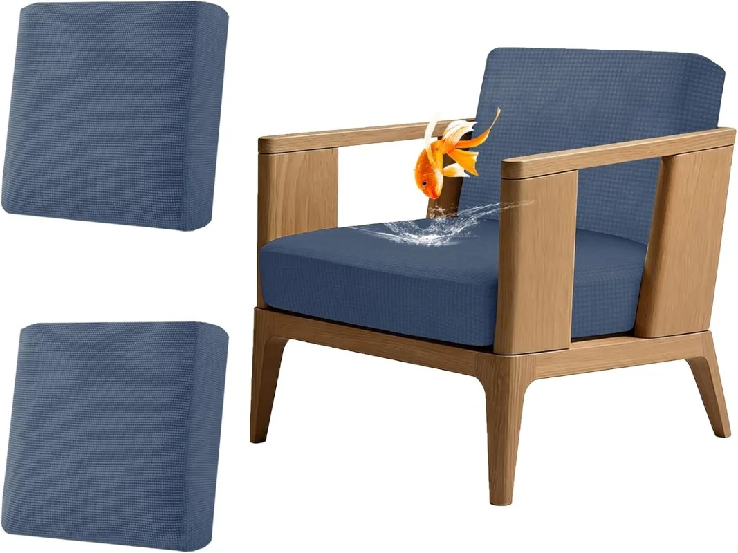 2pcs Stretch Couch Cushion Covers Individual Sofa Cushion Slipcovers Jacquard Sofa Seat cover Non-Slip Protector for Cushion