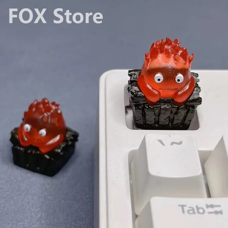 

1PC Mechanical Keyboard Keycaps Resin Customized Cute Keycap Cartoon Anime Flame Keycaps For Keyboard Accessory Gamer Office