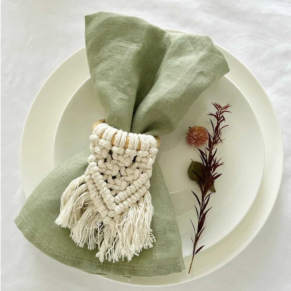 

6PCS 100% Linen Napkins, Sage green 40x40cm Soft and Comfortable Durable Table Napkin,for Dinning Party Wedding Birthday Decor