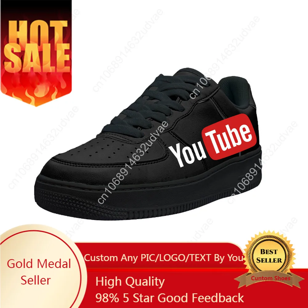 

YouTube Casual Shoes Platform Sneakers Mens Womens Teenager Flats Sneaker Custom Made Shoe 3D Graffiti Kateboarding Footwear