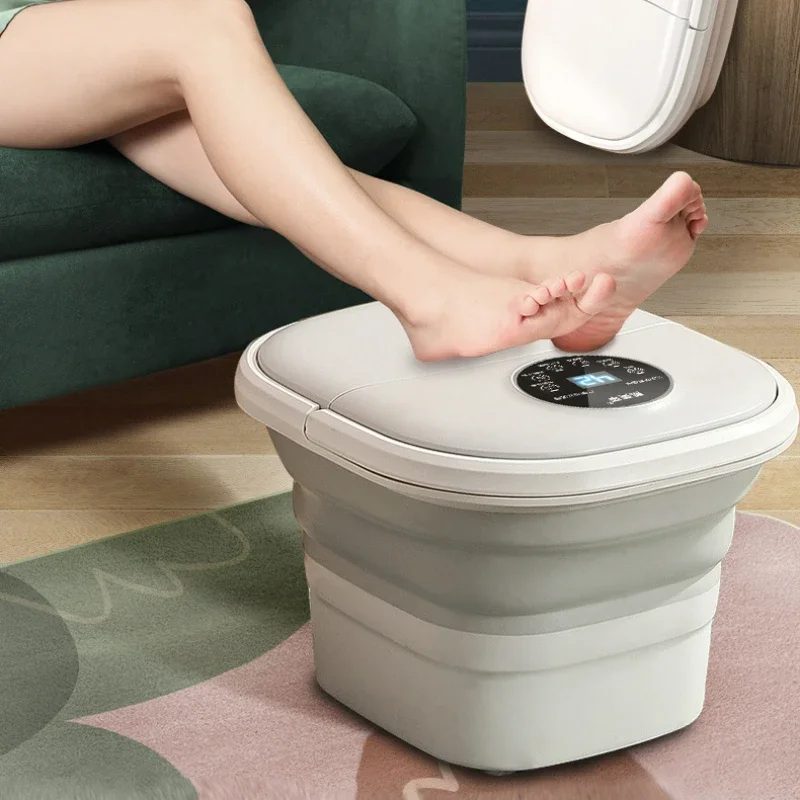 

LCD Digital Folding Foot Spa Tub - Adjustable Warmth Pedicure Basin, Personalized Home Foot Care, Folding Spa, Digital Display