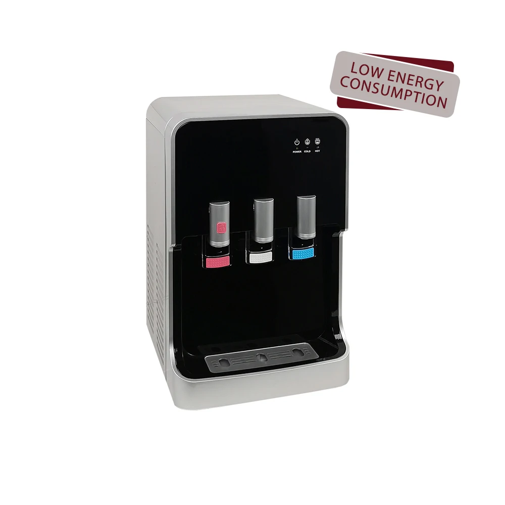 

Factory Direct Mini Water Dispenser with Three Metal Taps Hotel RV Hot and Cold Water Dispenser Plastic Housing