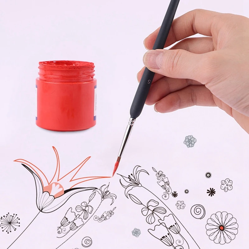 10 Fine-Pointed Brushes. Mini Fine Brush Set Is Suitable For Scale Model Painting And Line Drawing