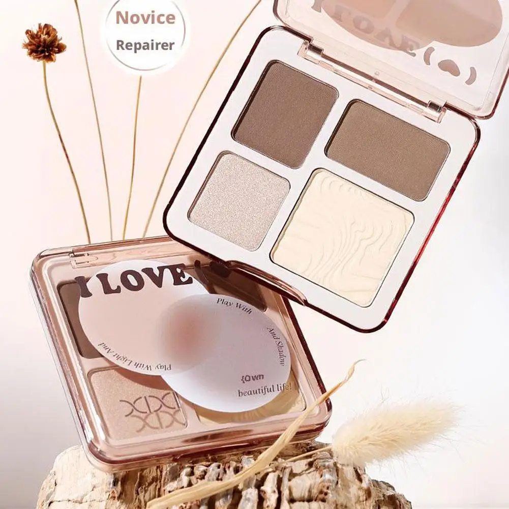 Four-color highlight three-dimensional contouring palette face brightening highlight shadow comprehensive palette