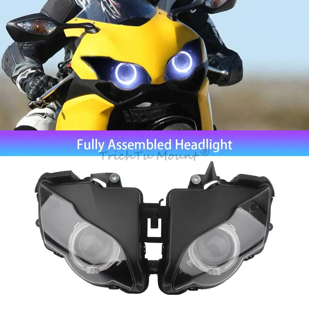 

1Set Motorcycle Headlight Assembly Angel Devil Eyes Hi/Low Beam Xenon HID Front Head Lamp For Honda CBR1000RR 1000RR 2008-2011