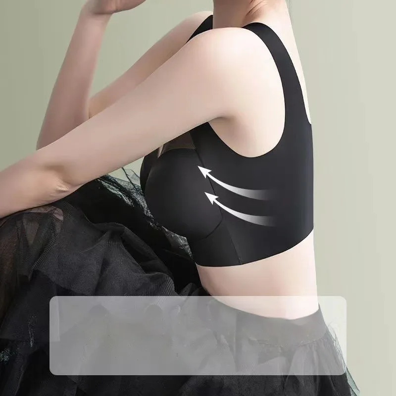 السيدات مريحة غير الصلب حلقة اللياقة البدنية في الهواء الطلق تشغيل سترة نمط الملابس الداخلية عالية الجودة المضادة للوهج تنفس بلون الصدرية #6