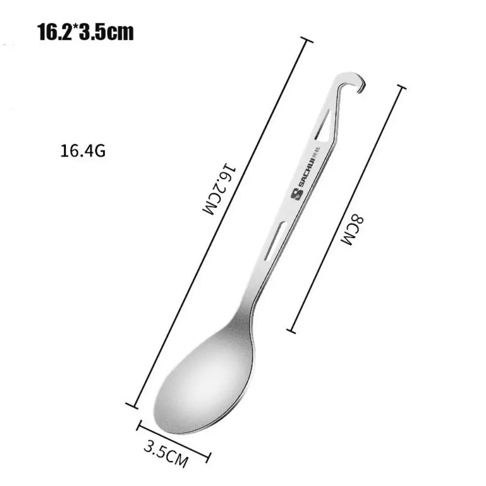 High Quality Portable Titanium Spoon Long Handle Environmental Outdoor Camping Fork Cutlery Fork Outdoor Tool