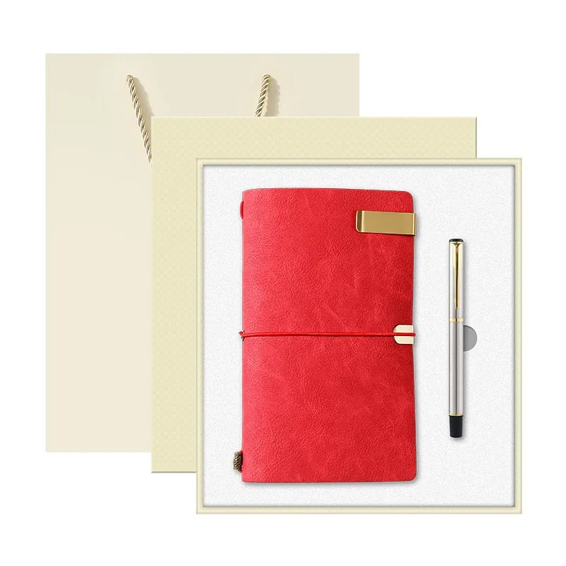 2025customized. a6 portable travel journal dairy leather cover standard rope tie style notebook and pen s