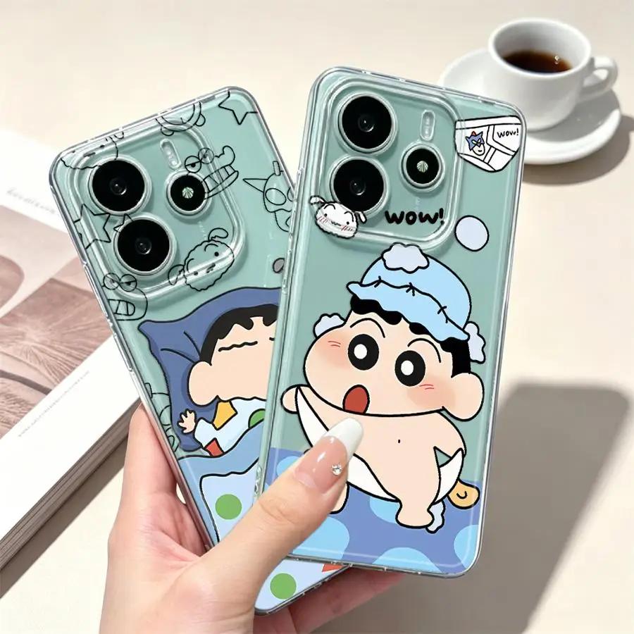 Shin-ChanS Cute Case for Xiaomi Redmi Note 15 A4 12S 10S 9 10 14C 11 Note 13 14 Pro Plus 11S 12 13C Soft Phone Cover view 6