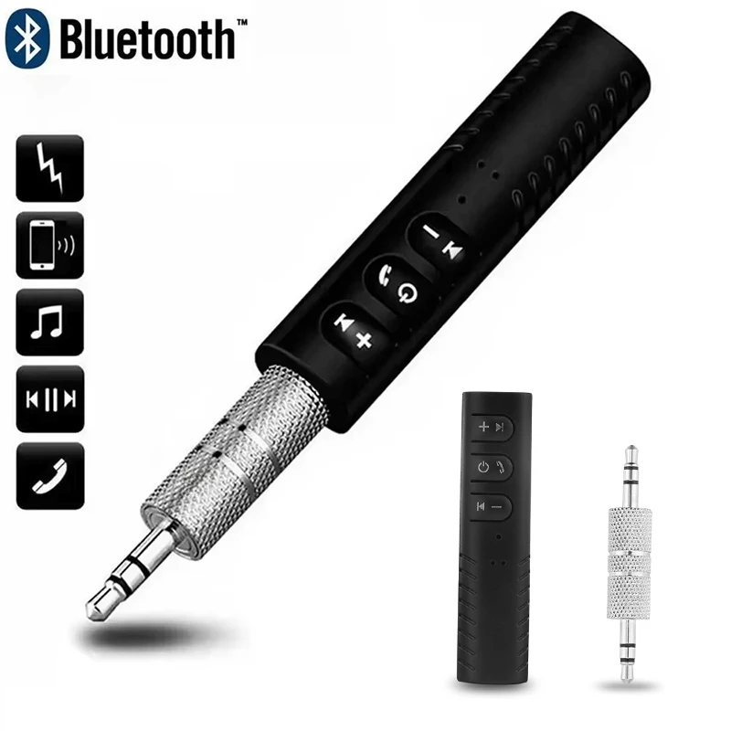 Wireless Bluetooth Compatible Receiver Transmitter Adapter 3.5mm Jack AXU Transmitter Adapter For Car Headphone Receiv With Mic
