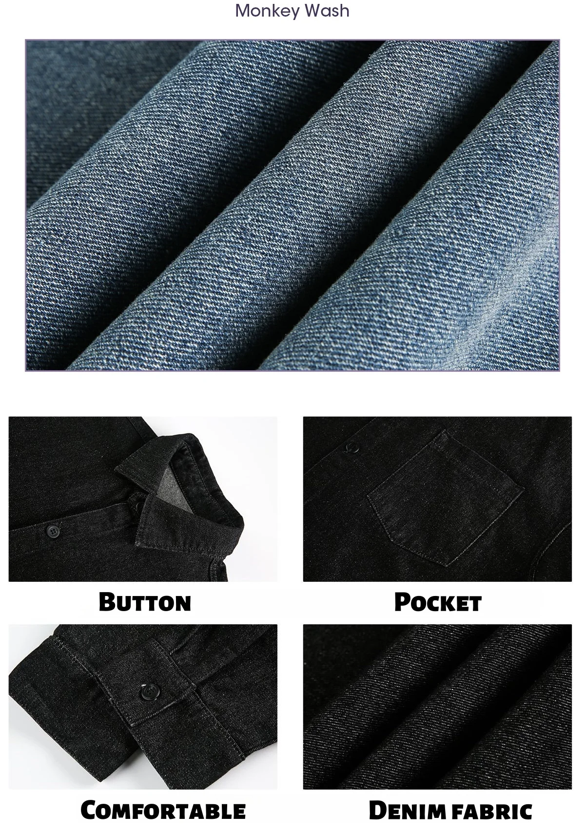 Retro Raw Denim Long-Sleeve Shirt Japanese-Style Oversized Casual Denim Shirt Jacket