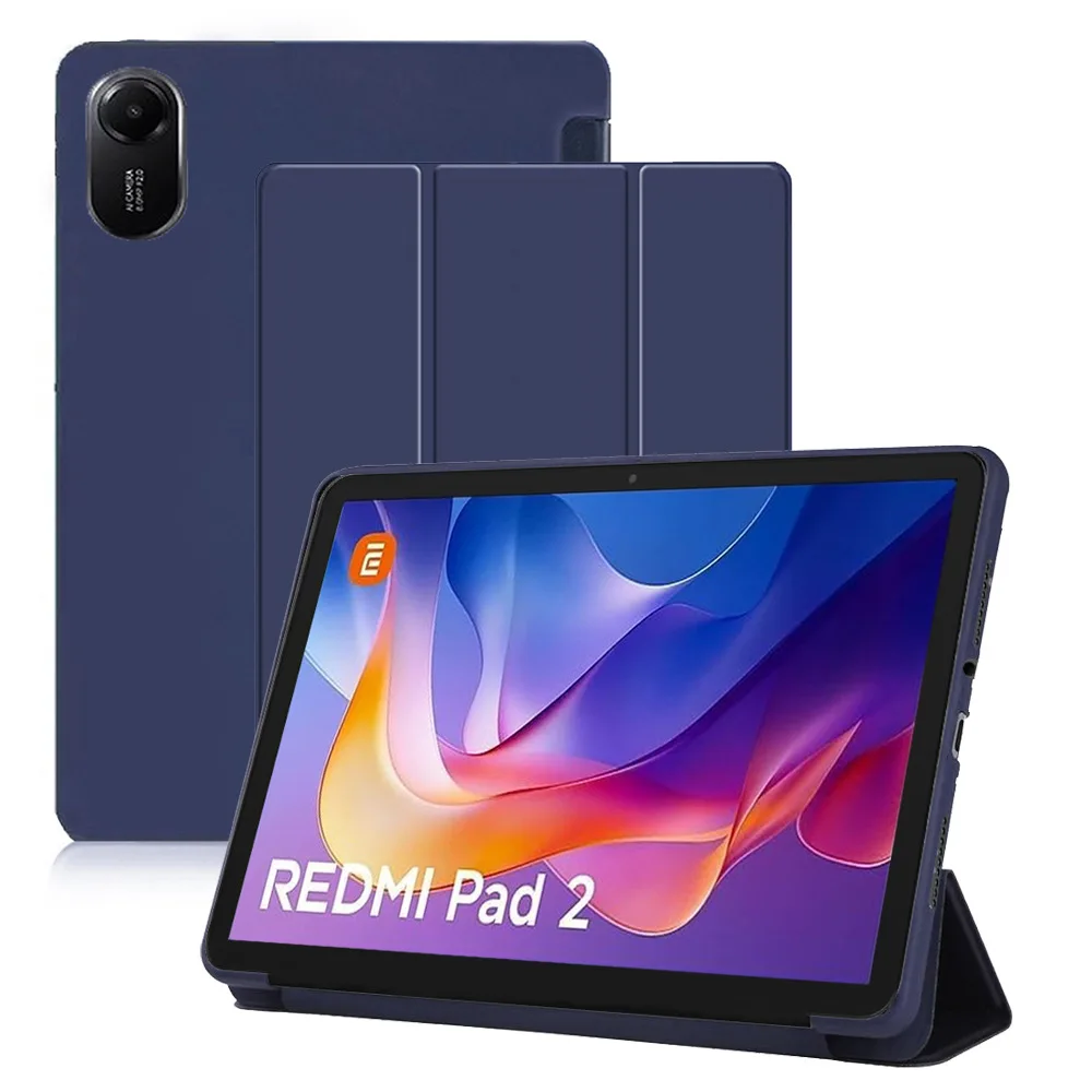 Tri-fold Flip Case For Xiaomi Redmi Pad 2 2025 11'' Magnetic Stand PU Leather Protective Cover Auto Sleep/Wake up