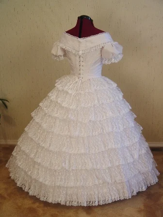 1860\'s Fashion Historical Dress Civil War Ball Wedding Gown Princess Dress Victorian Evening Dress Custom Made