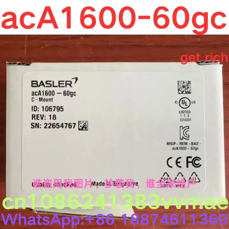 brand-new Industrial Camera acA1600-60gc  Contact me and I can offer you a discount