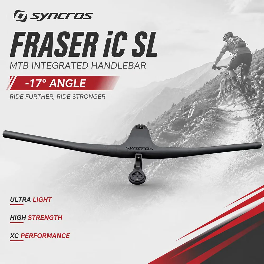 SYNCROS Full Carbon MTB Integrated Handlebar Stem -17° External Cable Routing 50‑100mm XC Mountain Bike Riser Bar Bike parts - view 5