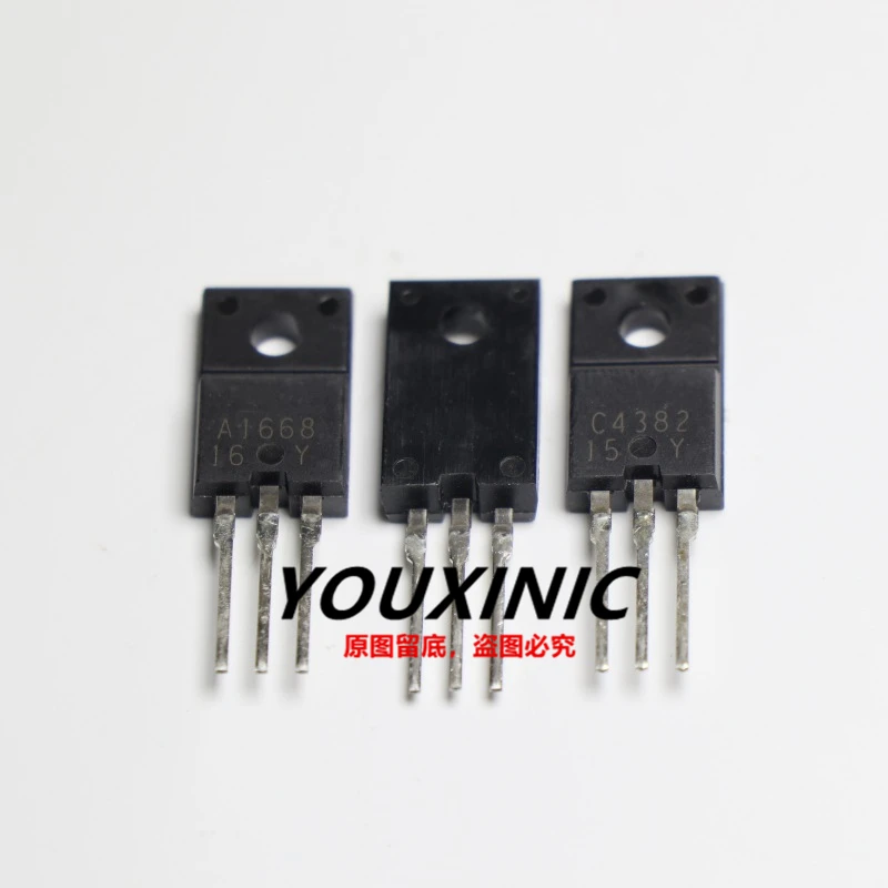 Imagem -02 - Youxinic 2023 Mais 100 Novo Importado Original 2sa1668-y 2sc4382-y 2sa1668 2sc4382 A1668 C4382 To220 Transistor de Amplificador de Potência