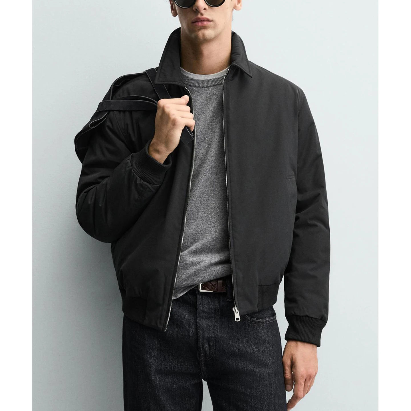 Novo outono masculino solto ajuste piloto jaet americano casual sle casaco de algodão gola virada para baixo juventude faion suporte tamanho puro c...