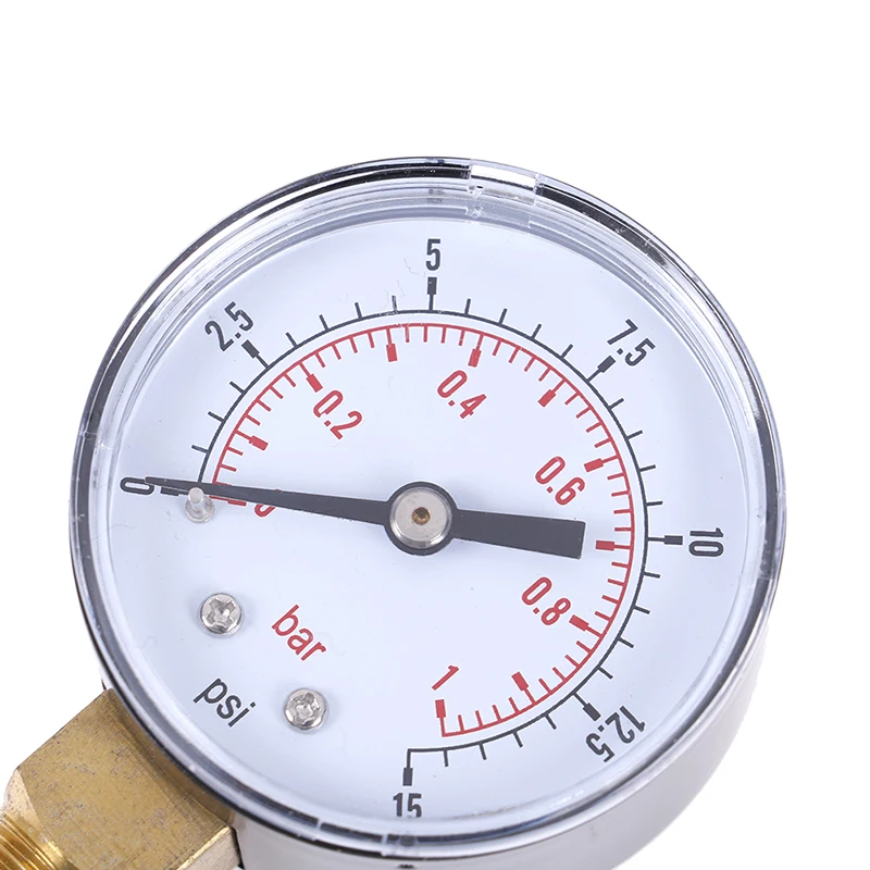 

70*50*22mm Low Pressure Gauge For Fuel Air Oil Gas Water 50mm 0-15 PSI 0-1 Bar 1/4 BSPT