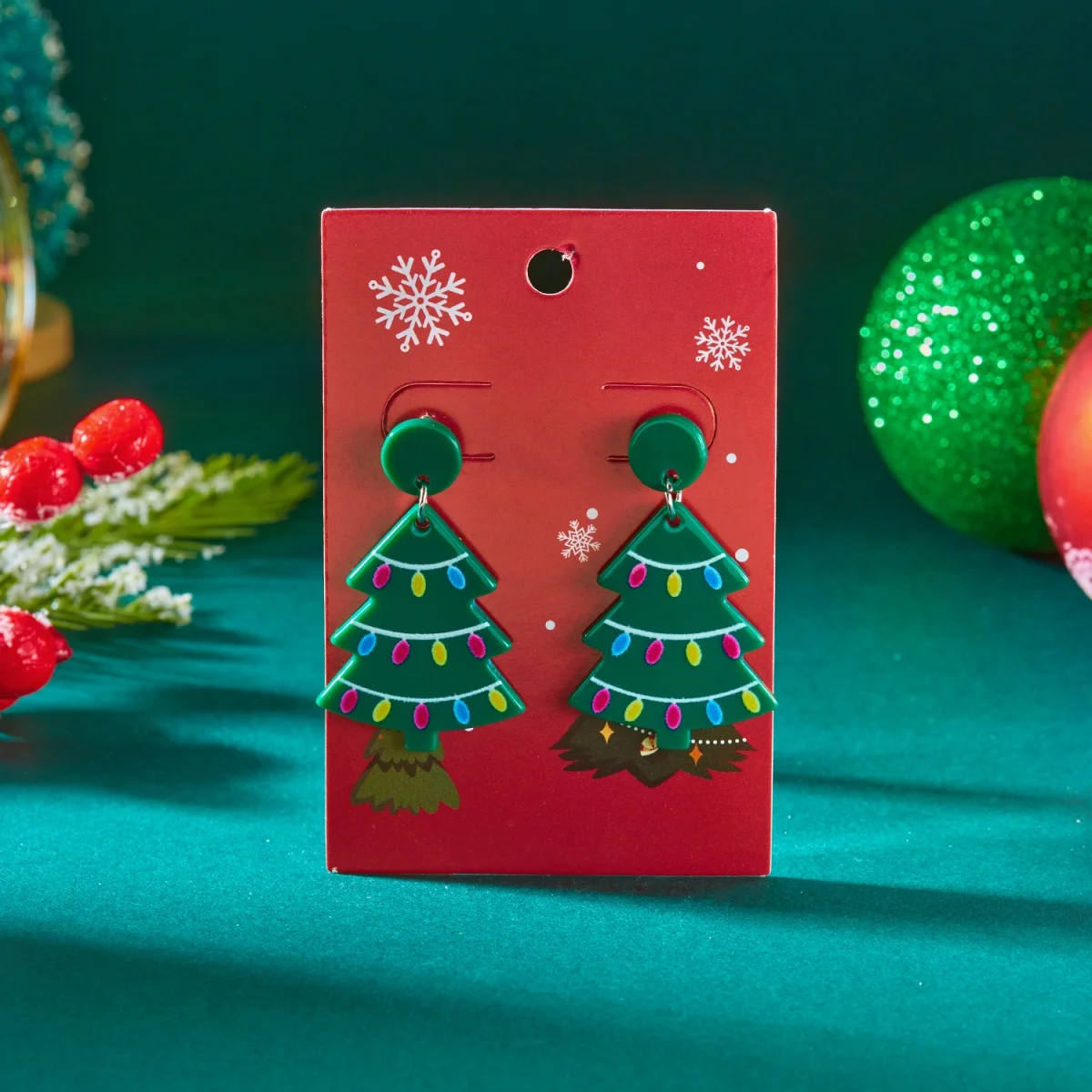 Nette Urlaub Ohrringe Rosa Acryl Santa Claus Schneemann Stern Weihnachten Baum Tropfen Baumeln Weihnachten Party Schmuck Für Frauen Männer Geschenke