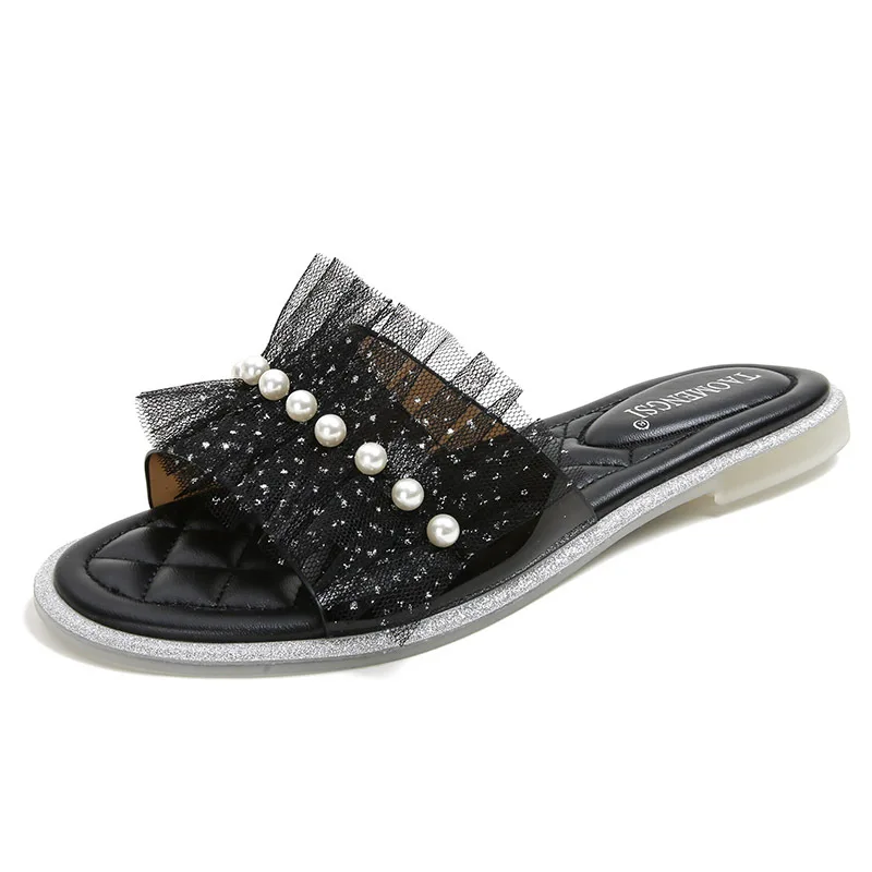 Beading Slipper Women Dress Slide Sexy Casual Beach Shoes