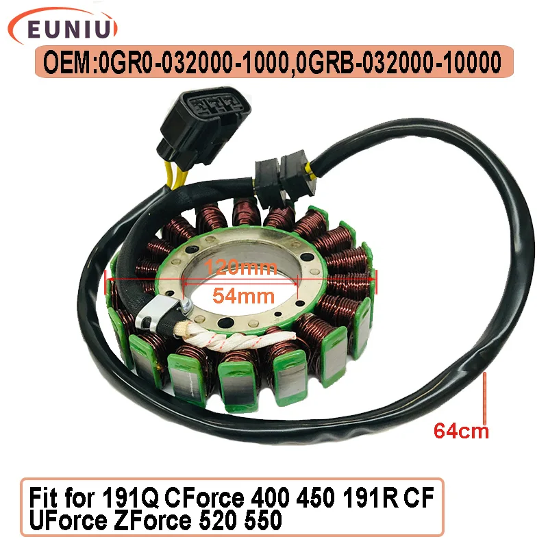 

CF450 550 500 HO EPS ATV Magnetic Motor Stator ATV UTV Engine Coil Repair 0GR0-032000-1000,0GRB-032000-1000 CF191 18 Pole Stator