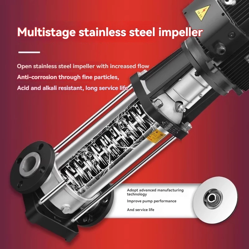 Vertical Multistage Centrifugal Pump Large Flow Frequency Conversion Industrial Circulation Pipeline