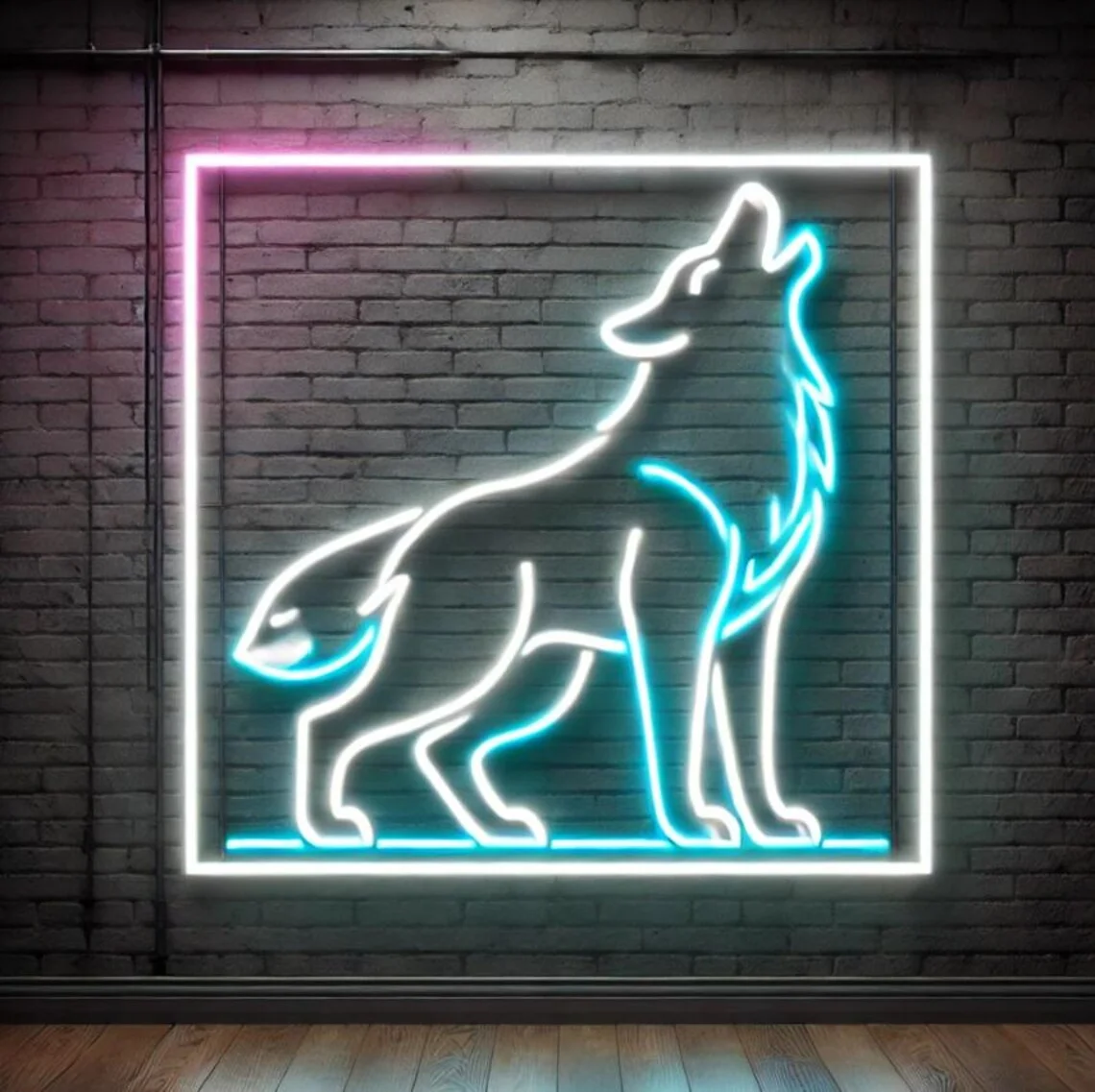 

Wolf Neon Sign Glowing Wolf Neon Home Bar Restaurant Art Decor