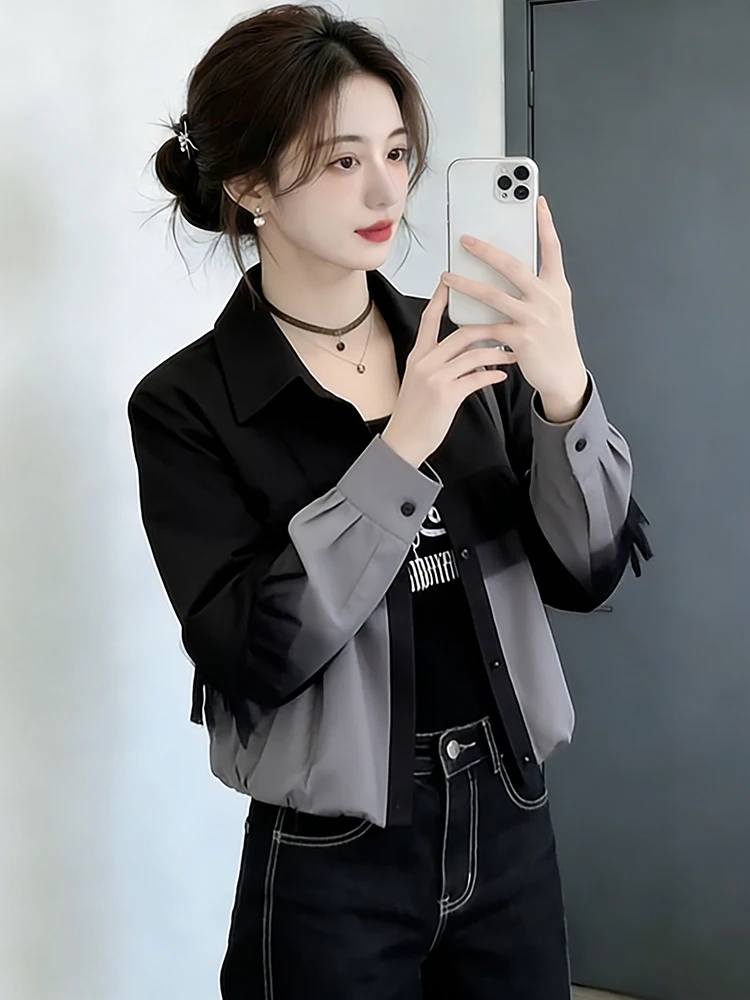 

Casual adient Design Versatile Outerwear Women's Faion Spring New Unique Super Beautiful Slimming Top ort Coat