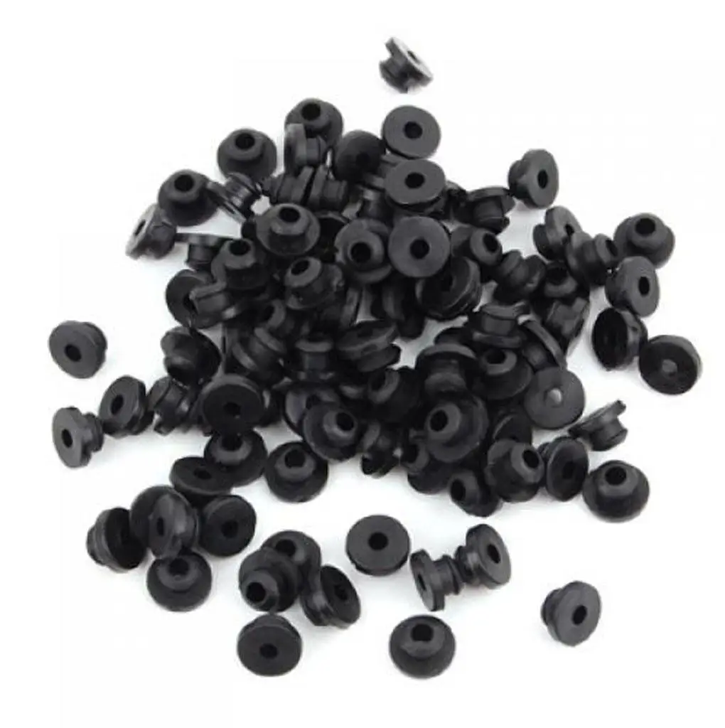 Tattoo Grommets Black Round Rubber Nipples Machine Parts Tattoo Accessories for Professional Tattoo Set