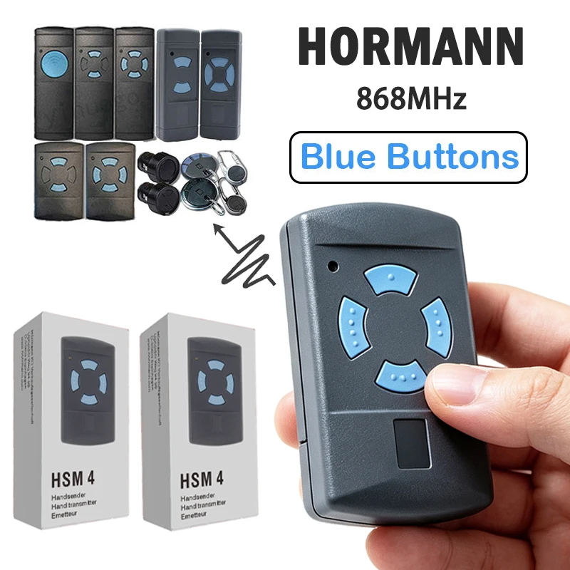 HORMANN HSM4 Garage Door Remote Control 868MHz for HS4 HS2 HS1 HSZ1 HSZ2 HSM2 HSE2 HSE4 HSP4 HSD2 Gate Opener Hand Transmitter