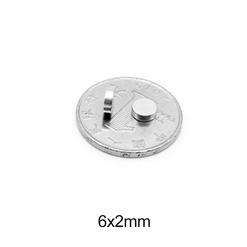 6X2 MM Small Round Powerful Neodymium Magnets 6MM X 2MM For Home Refrigerators, Offices DIY 6X2MM 6*2 MM